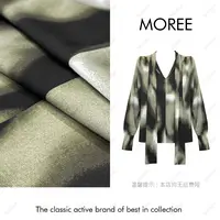 【MOREE】Modèle d’automne高级感印花飘带衬衣-F8557