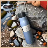 骑士保温杯带提绳骑行登山壶户外便携运动水壶新品