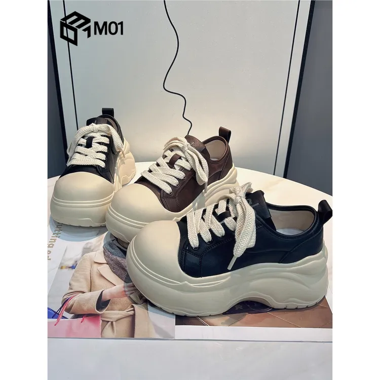 M01大头厚底百搭松糕鞋女秋季新款爆款增高轻便不累脚休闲板鞋潮