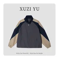 XUZI YU.小个子定制韩版宽松显瘦百搭休闲拼色外套女7725-WMM128