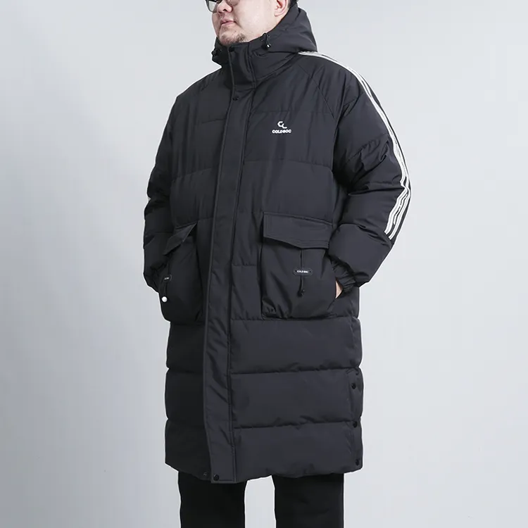 LIUGEJIA/六个加加大男长款加厚棉衣外套连帽过膝盖棉服 HZX-2515