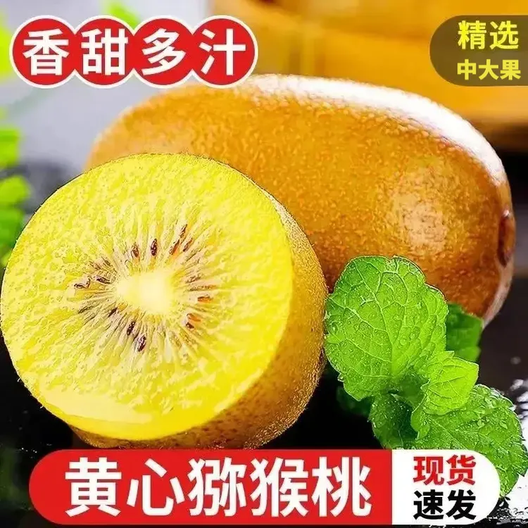 四川【正宗黄心猕猴桃】黄心金果纯甜无酸新鲜水果孕妇水果商品图