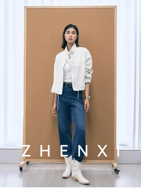 ZHENXI【云上旷野】高个子穿搭秋冬立领搭扣麂皮绒外套25QDJZ0575