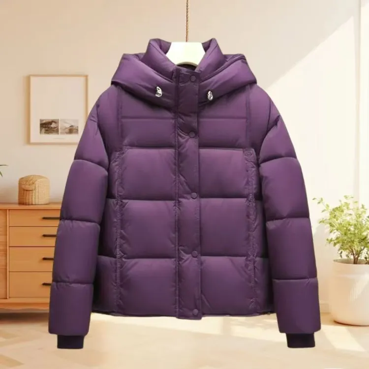 泡芙款加厚面包服冬季新款百搭小个子连帽衣服立领面包服外套短款