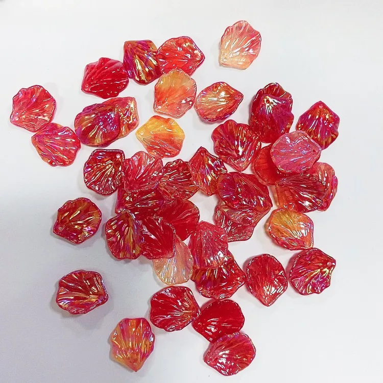 17*20mm新款渐变AB马贝果冻渐变手工DIY山茶花牡丹花花瓣材料配件