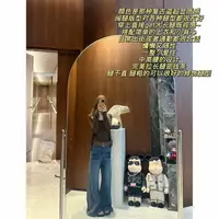 徐秋阳  波纹阔腿牛仔  秋冬新款百搭时尚休闲显瘦牛仔裤N120