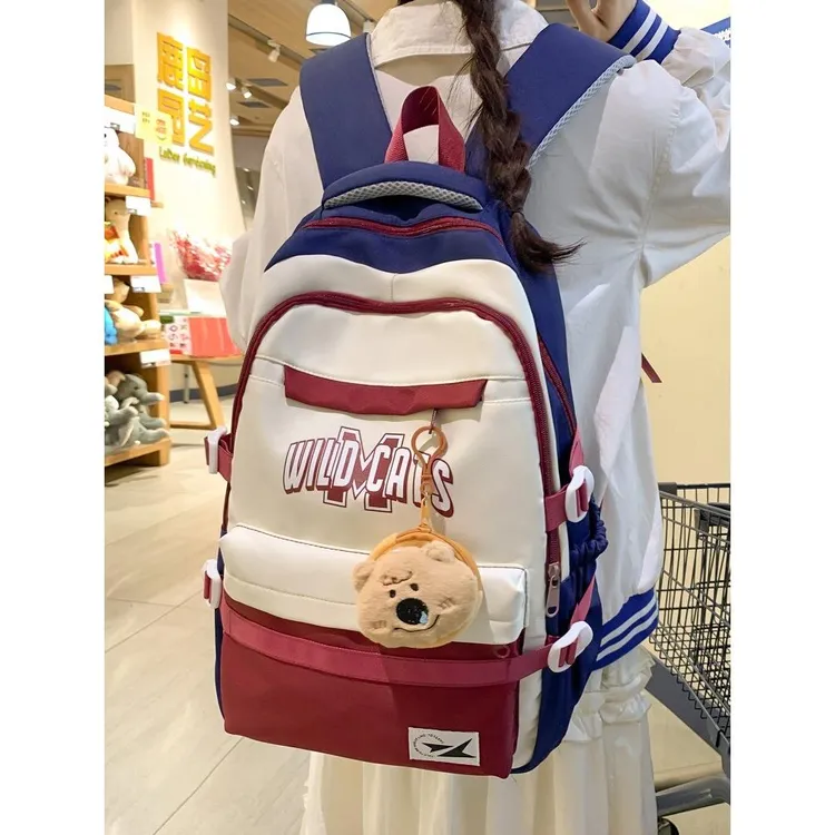 书包女初中生大容量高颜值小众设计感校园风背包女生高中生双肩包