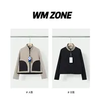WM  3927 25-1162  双面穿撞色摇粒绒外套