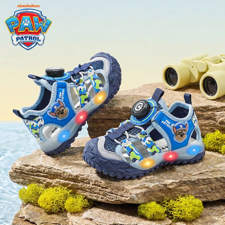 PAW PATROL/汪汪队立大功跑步运动透气发光防滑外穿沙滩包头凉鞋
