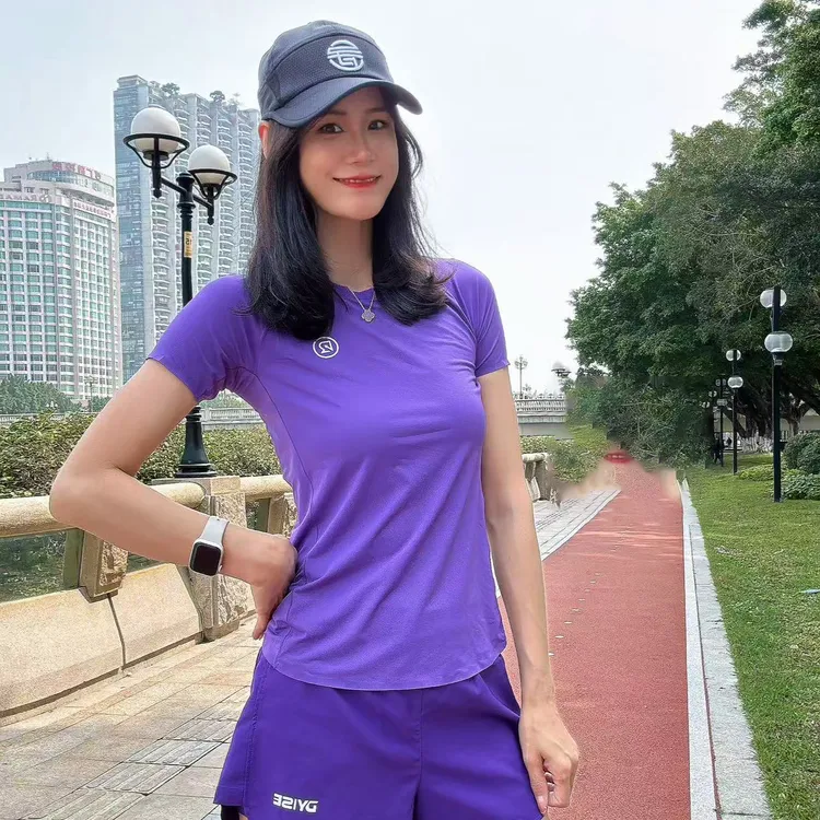 半袖快干速干弹力圆领上衣夏季运动T恤健身透气男套装女休闲外穿