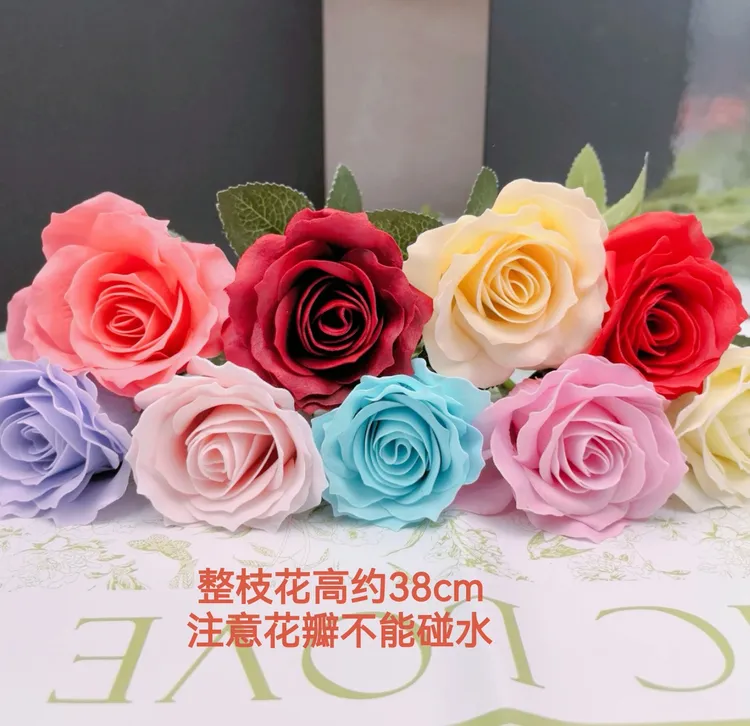 香皂花粉色曼塔玫瑰花手工DIY材料包仿真玫瑰各种节日装饰摆件商品图