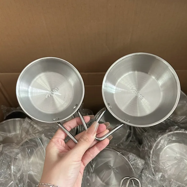 【拍一发二】韩式米酒碗304不锈钢调料碗12CM蘸料碗带把手防烫碗