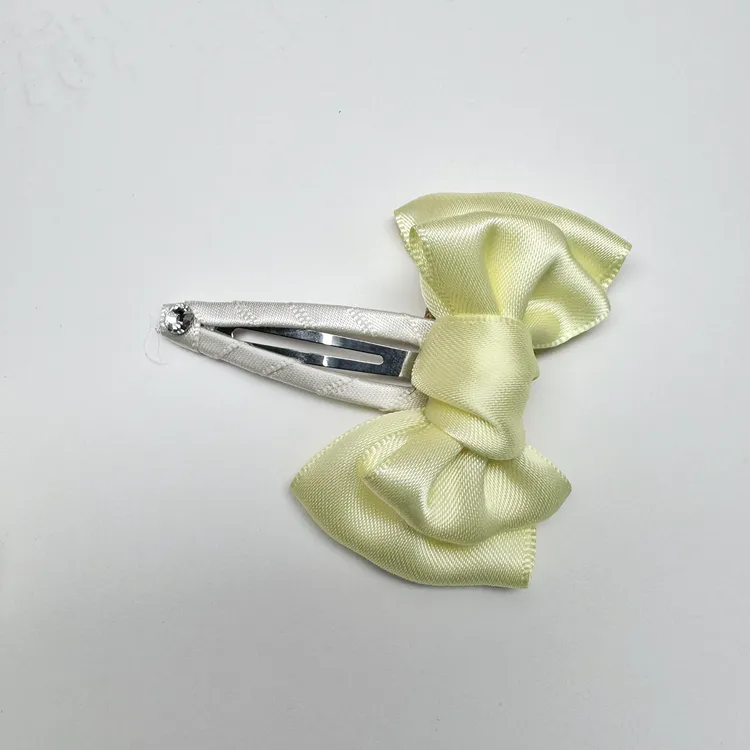 甜美风发夹韩系蝴蝶结布艺BB夹可爱刘海夹发饰不锈钢夹满19.9米飞