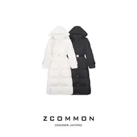 Z common【长款收腰鹅绒服】显瘦！潮流保暖时尚加厚连帽2506173