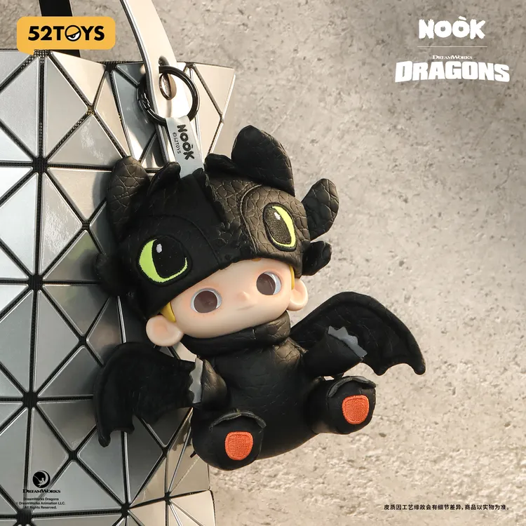【52TOYS】NOOK x 无牙仔礼盒驯龙高手正版联名潮玩桌面包挂摆件