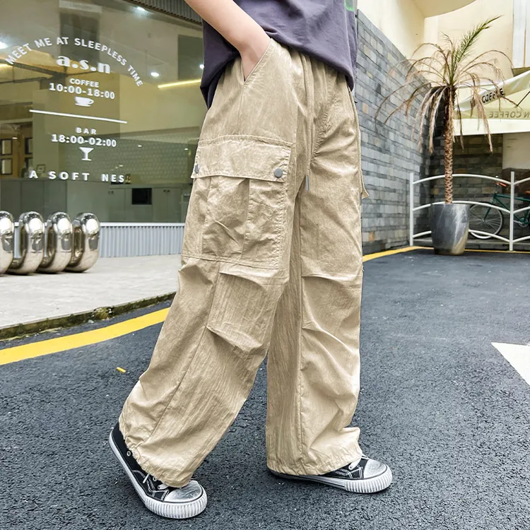 男童裤子夏装2025新款儿童夏款工装裤中大童男孩夏款休闲运动裤潮