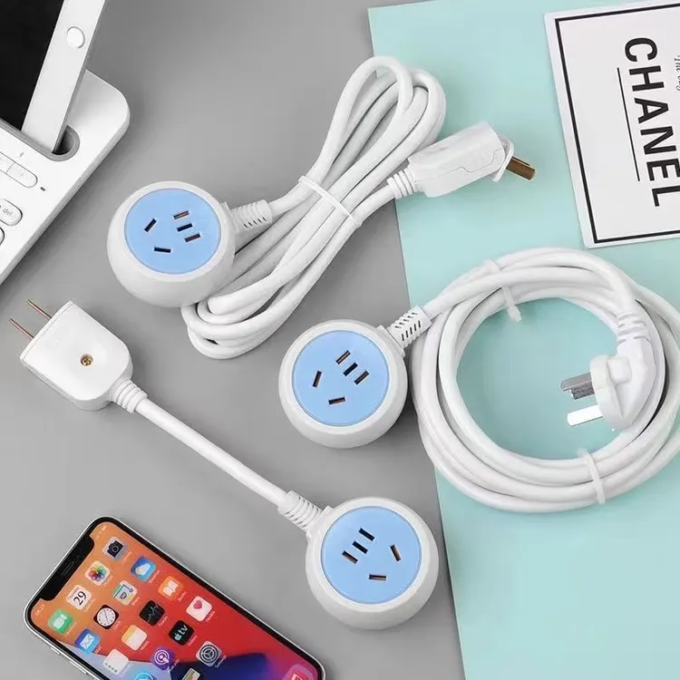 【大功率】五孔延长线插座延长线插头多功能插板带线充电插排90度