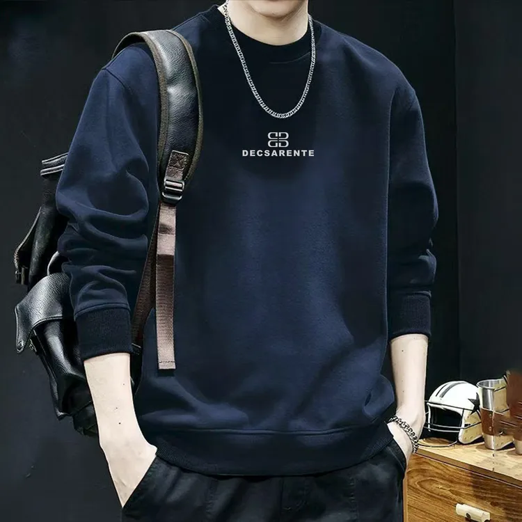 秋冬卫衣百搭长袖休闲百搭时尚运动男士上衣圆领卫衣（4D）