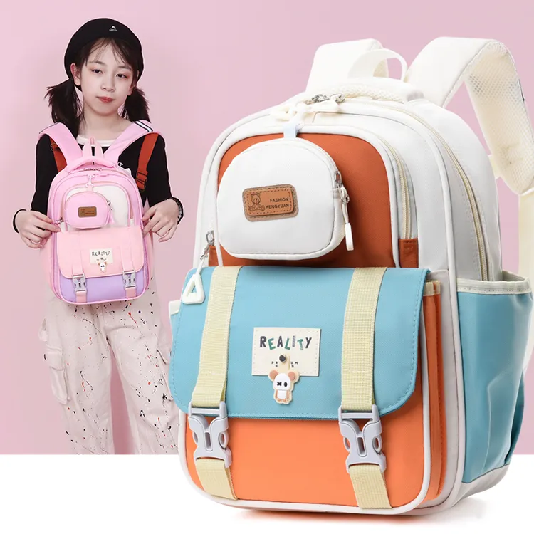 新款儿童书包一年级轻便简约大气男女童双肩包减负幼儿园大班书包