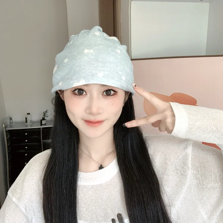 柠檬专属四季双层棉极简风堆堆月子帽大头围适合产妇孕妇防风保暖护头睡帽
