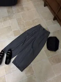 【灰调】设计师款春秋直筒裤拉链无弹力长裤西装裤西裤裤子百搭九分