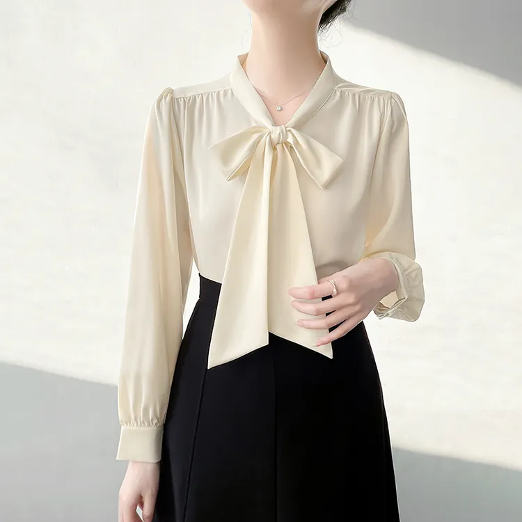 韩帛雅2025爆款设计感法式高级感衬衫女士衬衣可外穿精致打底