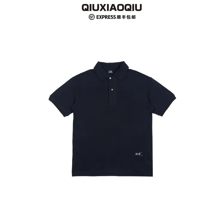 【Qiuxiaoqiu】MM6水洗做旧宽松休闲百搭翻领夏季短袖POLO衫男女