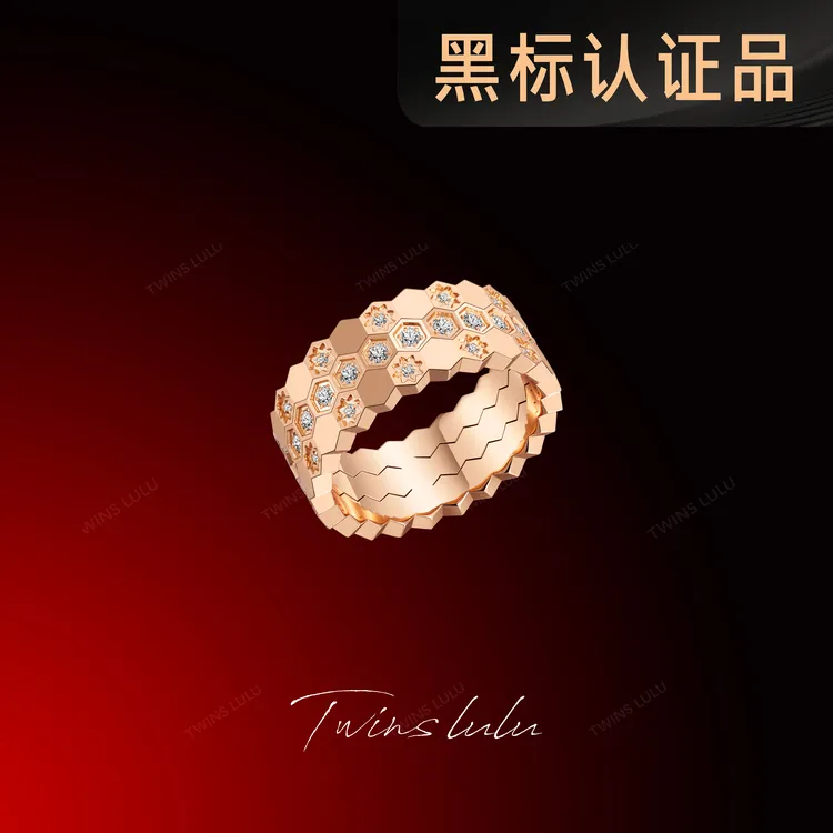 TWINS LULU925银镀K金夏上新轻奢首饰经典蜂巢多层戒指TSS7699