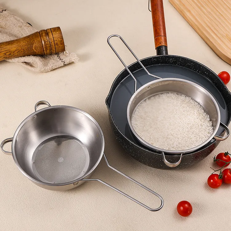 304加厚不锈钢家用洗米盆米筛漏盆水果厨房淘米神器密孔沥水多用
