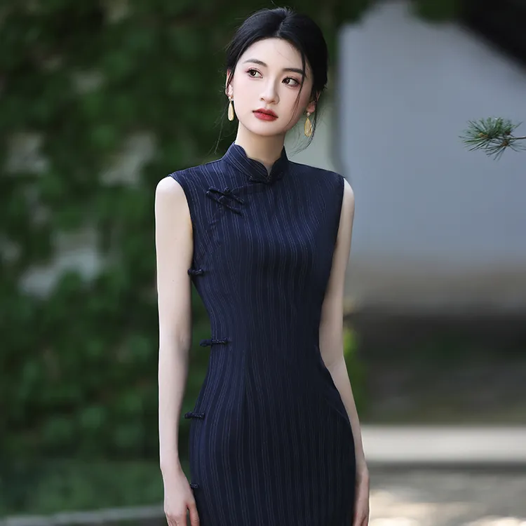 绝美新中式旗袍2025新款夏季日常可穿妈妈上海国风无袖改良连衣裙