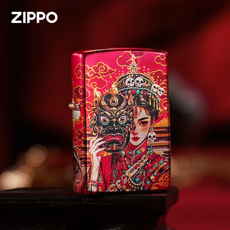 zippo打火机扎基拉姆女财神官方正品煤油防风火机DYX1