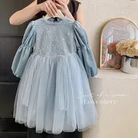 【本妈】秋“在逃公主”女童宫廷风亮片斗篷连衣裙dy892