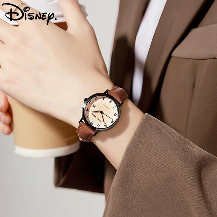 迪士尼手表女学生初高中女生轻奢小众女款机械女士考试专用静音