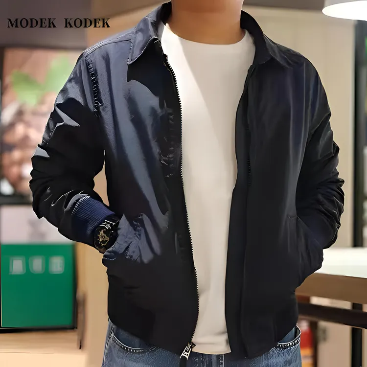MODEK KODEK潮牌新款长袖男装修身时尚休闲夹克男士潮流百搭外套