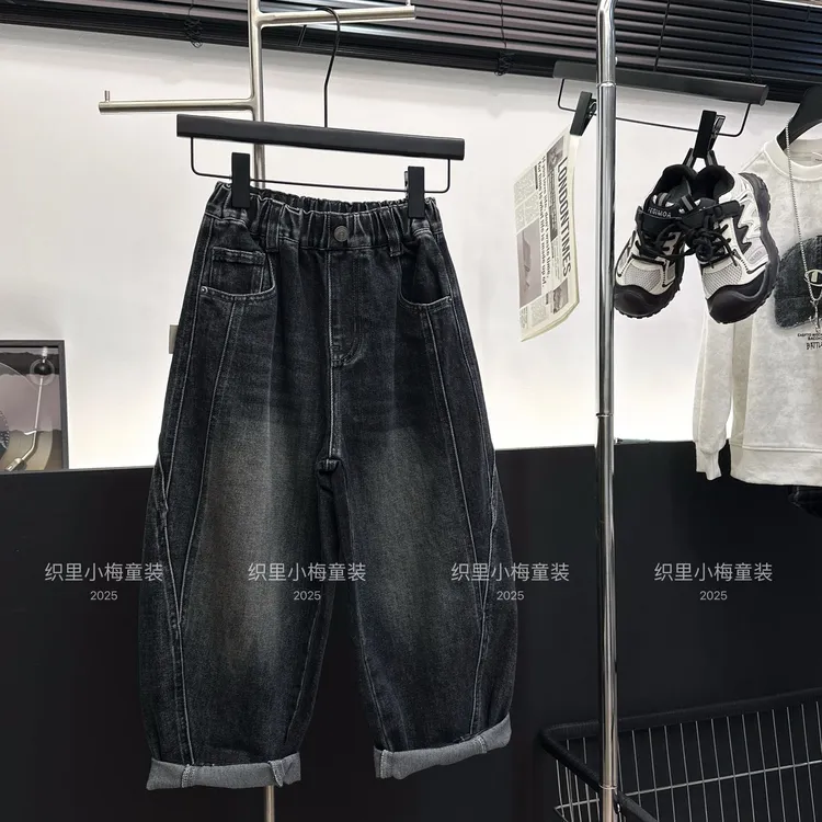 【水洗软牛仔】秋上新痞帅中大童软牛仔男童LenKid- 8808