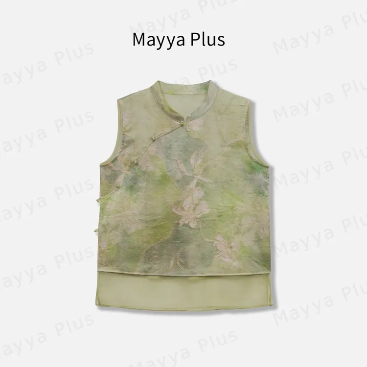【青青子衿】Mayya Plus麦芽定制粉彩风气质新中式显瘦小衫32627253