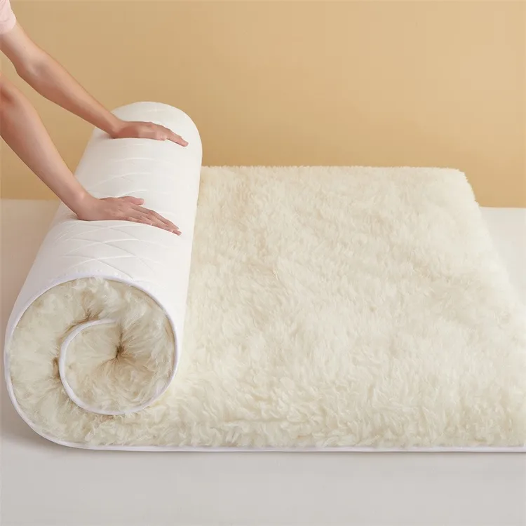 20%以下澳洲纯羊毛床垫冬季保暖垫被羊毛加厚家用双人羊羔绒褥子