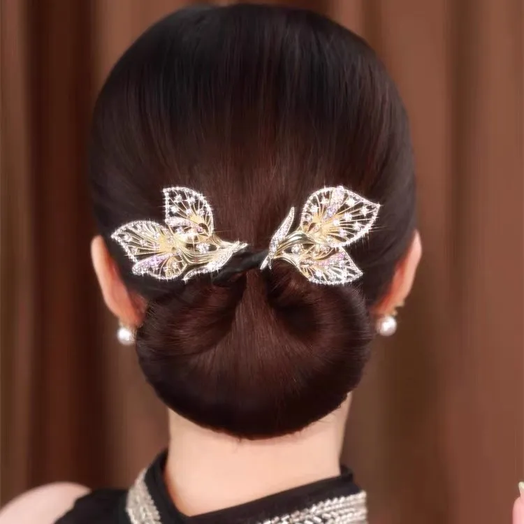 复古马蹄莲盘发器发绳女新款优雅大气扭扭夹时尚百搭轻奢气质头饰