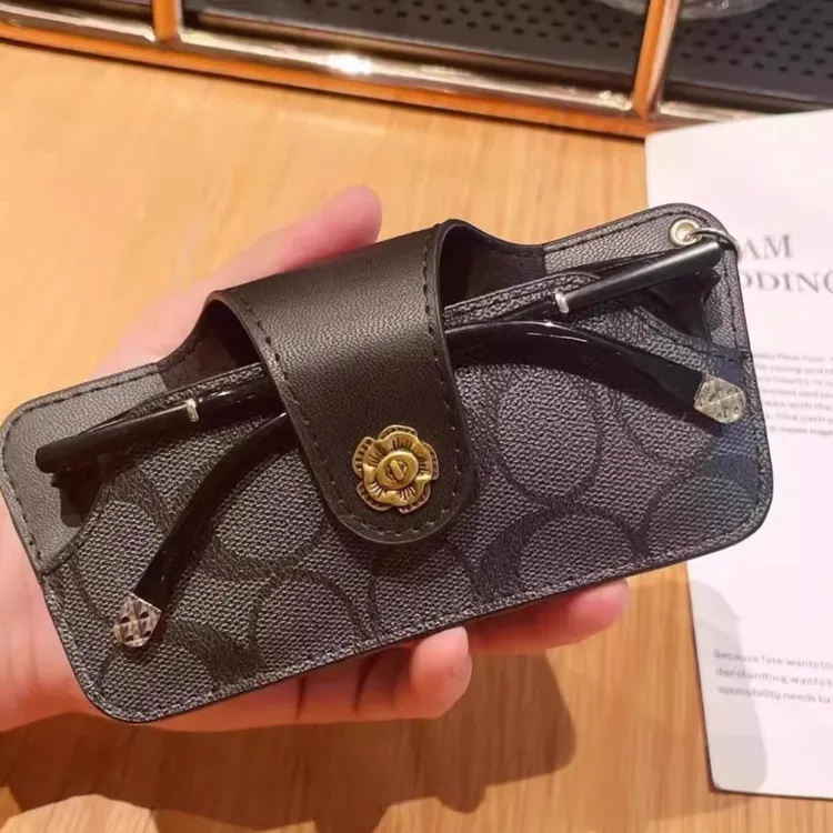 时尚太阳眼镜包挂件复古便携式眼镜盒近视眼镜墨镜夹收纳袋保护套