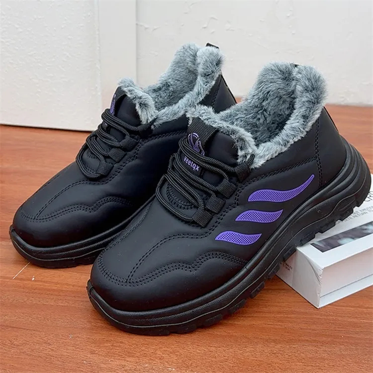 冬季加绒超轻款老北京女棉鞋中老年舒适保暖妈妈棉鞋时尚休闲棉鞋