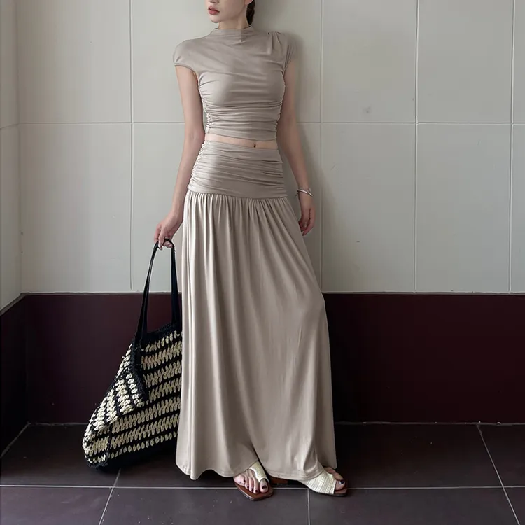 WOWDARK慵懒风气质上衣半身裙套装女2025高级感温柔轻熟两件套