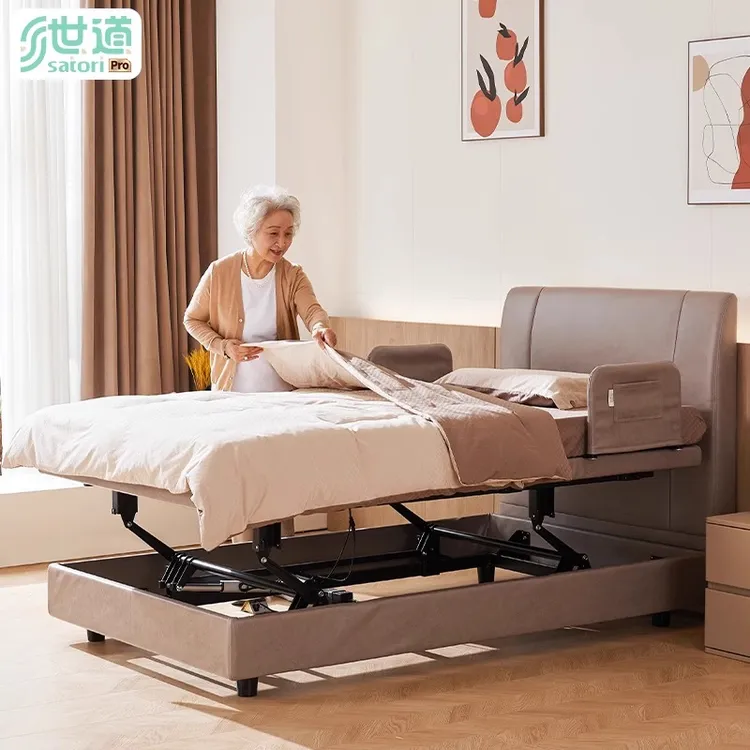 世道电动床老人多功能智能床单人老人床家用电动护理床全自动升降