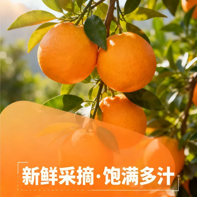 正宗奉节脐橙现摘新鲜水果皮薄肉厚多汁