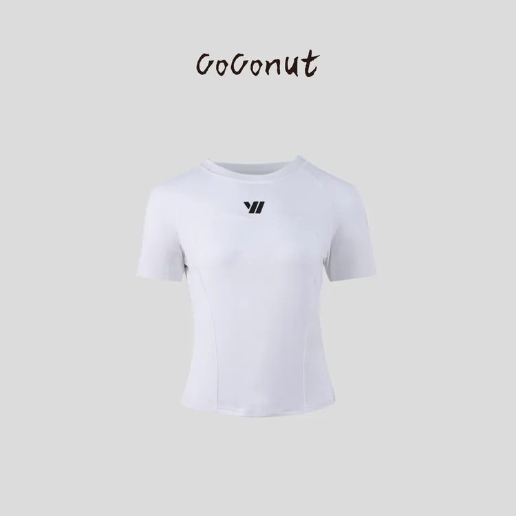 可可娜特2025新款百搭运动户外健身休闲修身舒适圆领透气夏季T恤