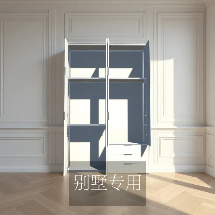 衣柜家用卧室海洋板免打孔铝型材新款儿童衣橱光轴收纳标准品柜子