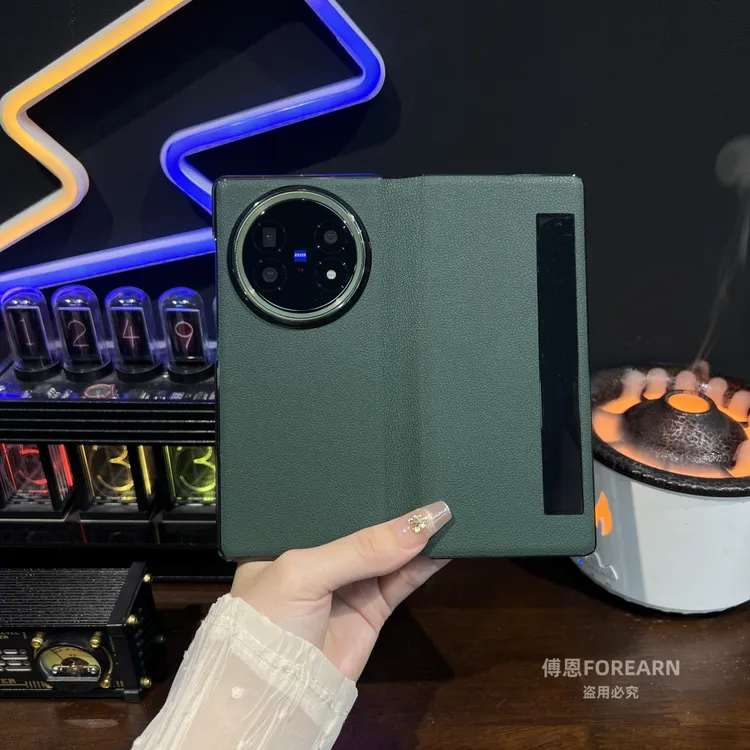 适用于vivoxfold5手机壳折叠屏真皮xfold5翻盖式保护套全包防摔