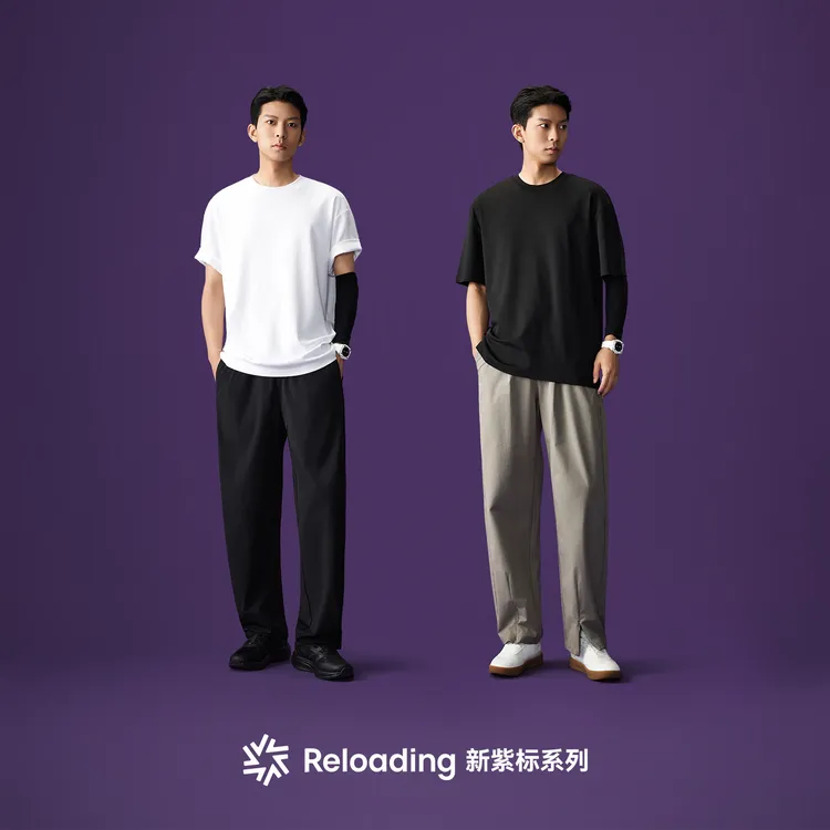 Reloading重新加载双面液氨50支纯棉情侣净版短袖T恤高级感男装