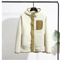 MIN SAN JIN双面穿连帽立领保暖简约风抓绒衣ZY-92399SS