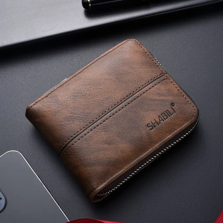 男士钱包短款软商务休闲皮钱夹青年学生个性钱包钱包男款折叠商品图