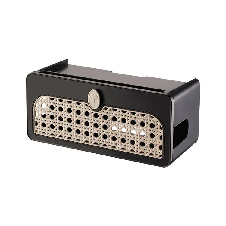 插线板收纳盒WiFi光猫机顶盒置物架电线插座遮挡盒桌面收纳集线盒